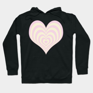 Sugar Pink and Cream Layered Heart Hoodie